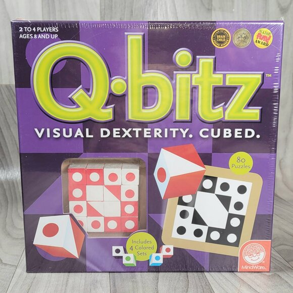 MindWare Other - Q-bitz Visual Dexterity Cubed Game For 2-4 Players Ages 8+ New Sealed